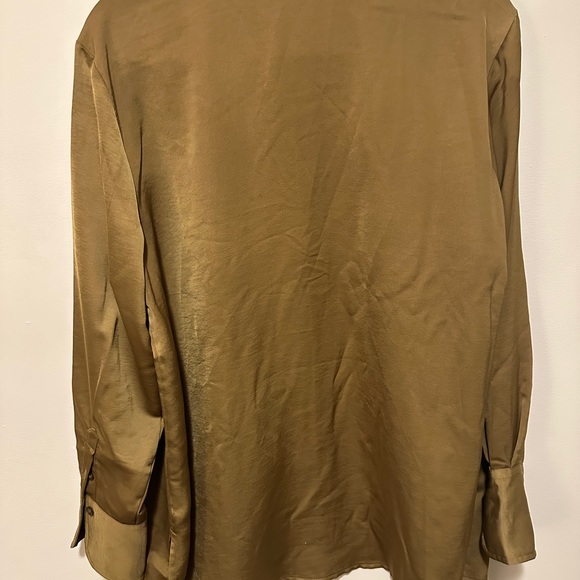 Satin button down top - Picture 4 of 5